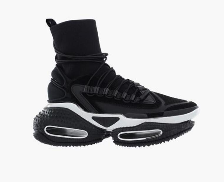 26 Best Sock Sneakers for Women, Men, and Kids in 2022 8 Black and silver mesh and knit B-Bold Runner sneakers with elastic bands