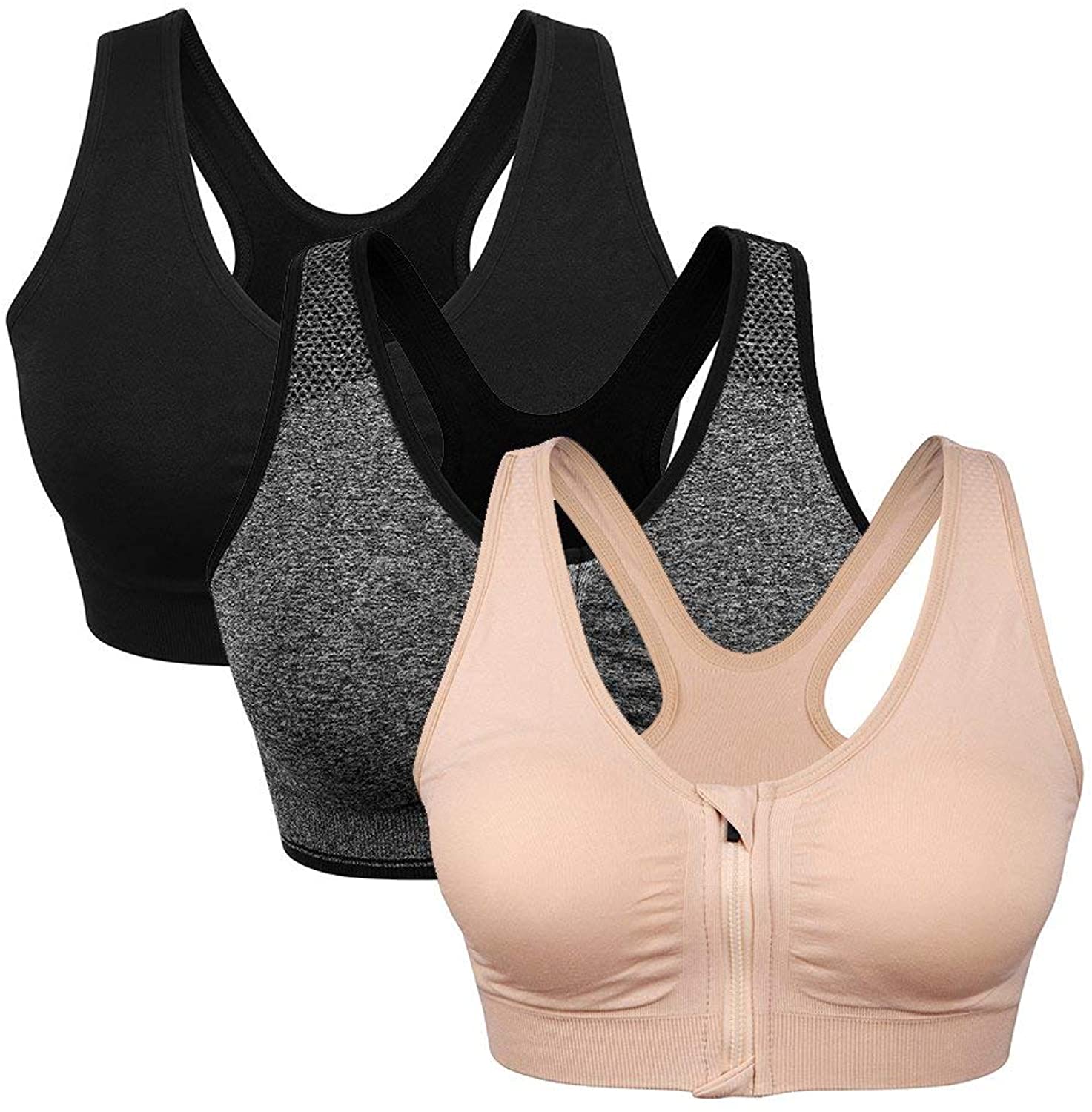 Best Post-Surgery Zip-front Sports Bra