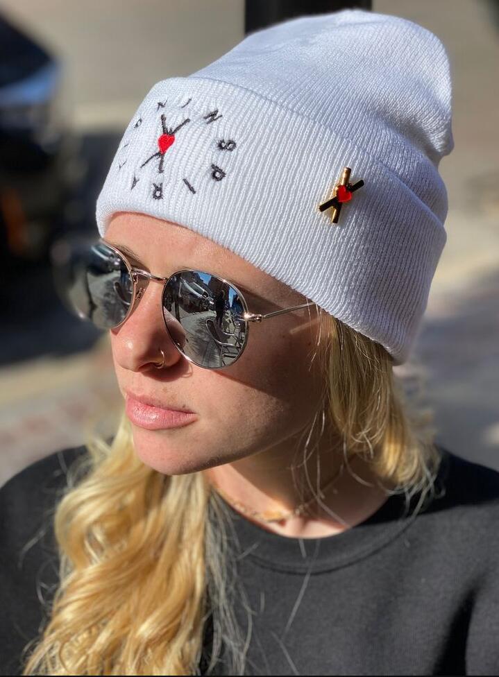 Enamel-pin beanie hat style