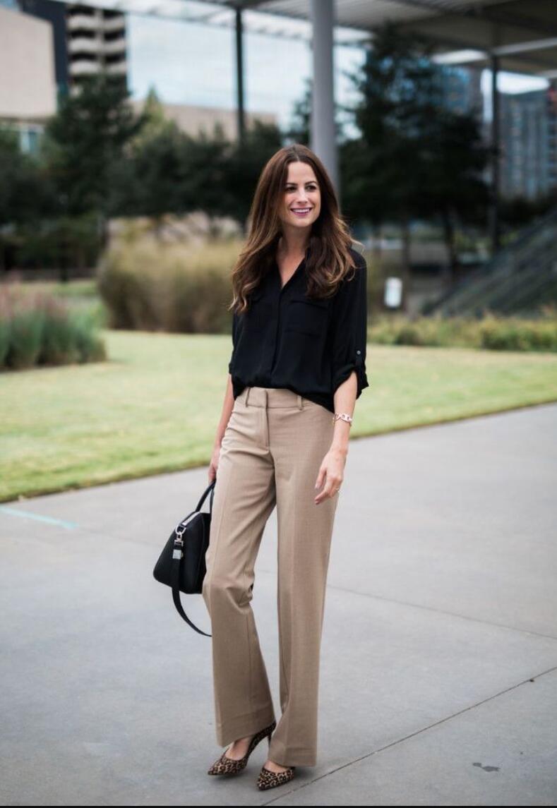 Khaki bell-bottoms & formal meetings