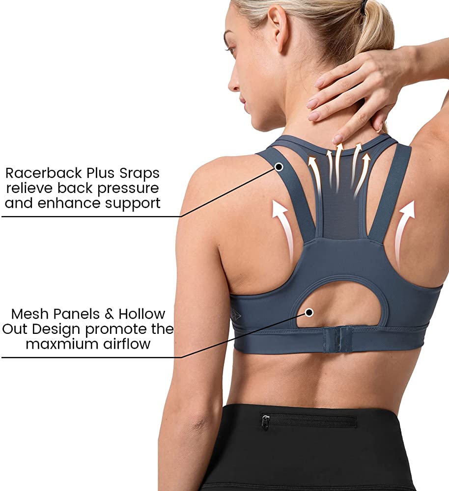 7 Best Zip-front Sports Bras 2022- Easy Fastening & Lockable Zips 10 Yvette – Women’s High-impact Plus-size Sports Bra Double-deck Mesh