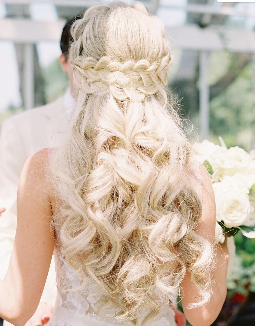 wedding hairstyle with braid