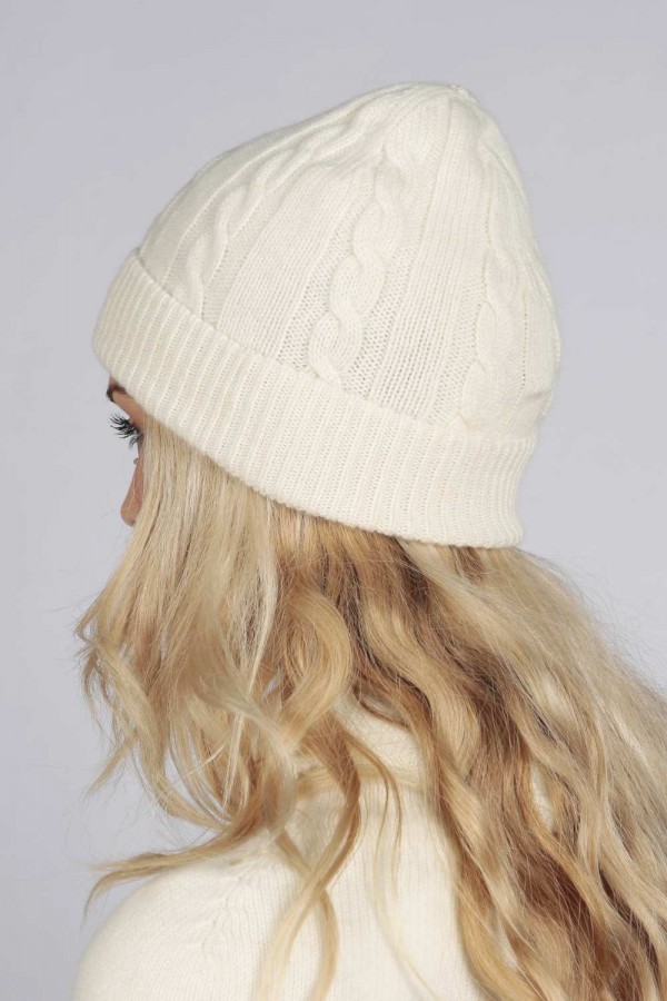 19 Ways to Wear Fisherman Beanie Hats & Look Fantastic 6 white-cable-knit-and-rib-cashmere-beanie-hat-made-in-italy