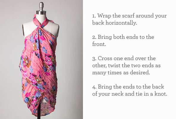 Mini Halter Way To Tie A Scarf How to Tie a Scarf to Jazz Up Your Hair, Neckline, Waist & Bag Handles