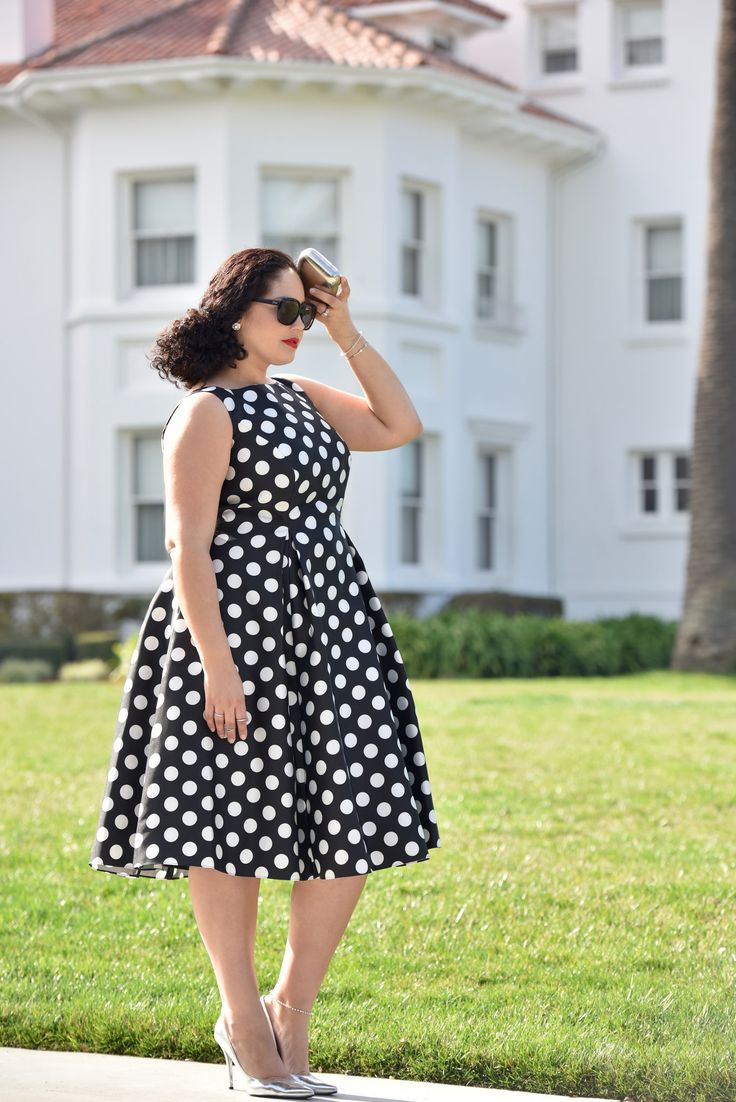 plus size fall outfits Polka Dots
