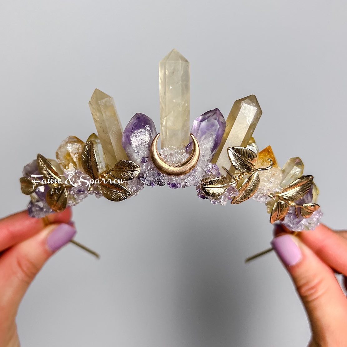 amethyst and citrine crown