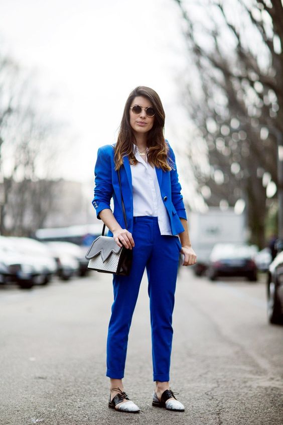 Women's Pantsuits: The Ultimate Guide on How To Wear One! 4 blue Pantsuit for women