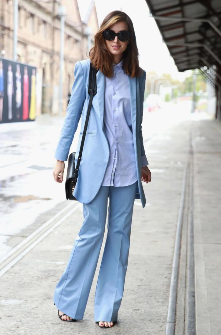 casual blue Pantsuit for women