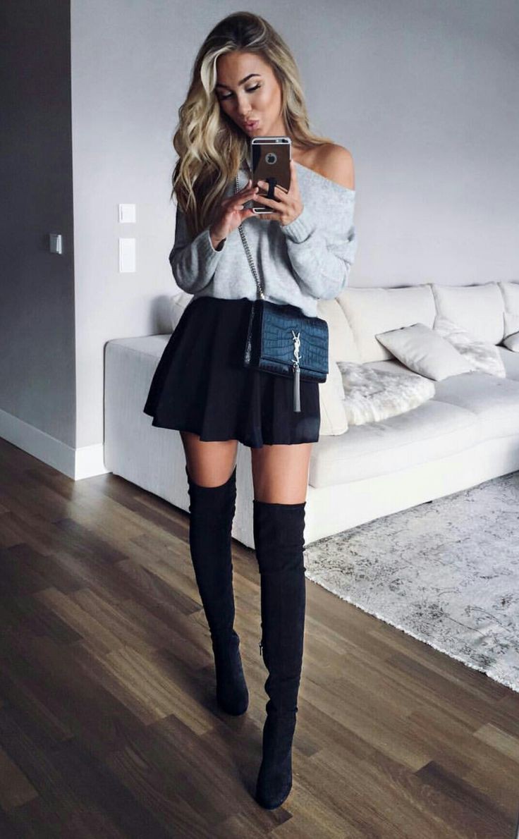 night out knee high boots outfit How to Wear Long Boots: 70 Outfit Ideas with Long Boots