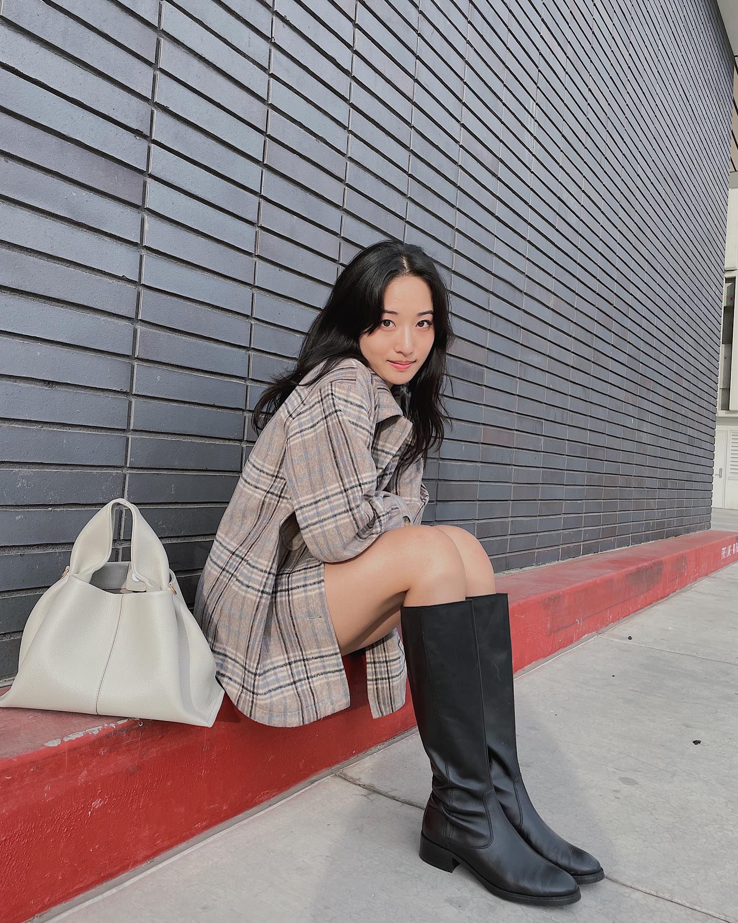 oversized shirt and boots