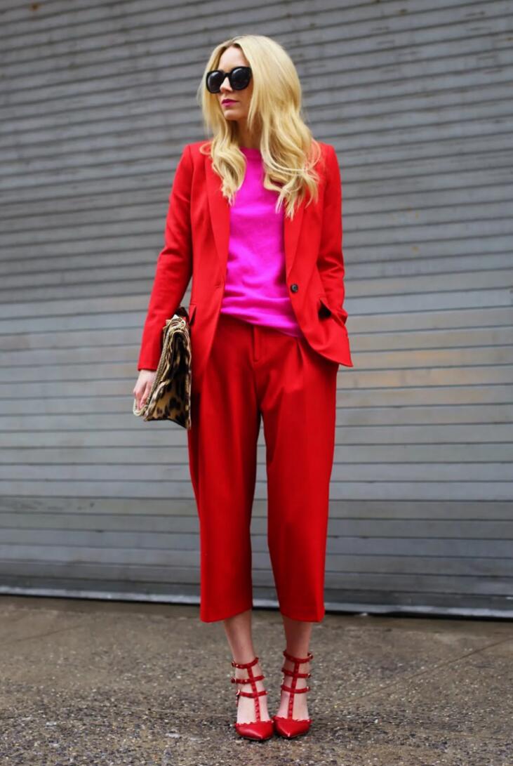 Women's Pantsuits: The Ultimate Guide on How To Wear One! 10 red Pant suit for women