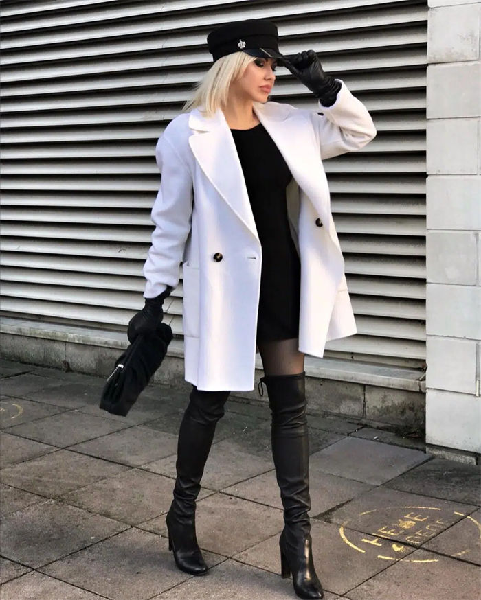 Gloves Outfit ideas for women street fashion 6