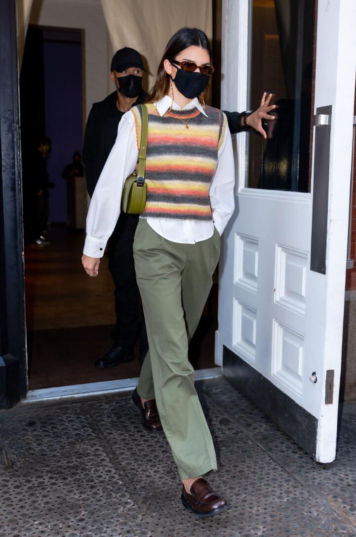 Kendall Jenner with sweater vest