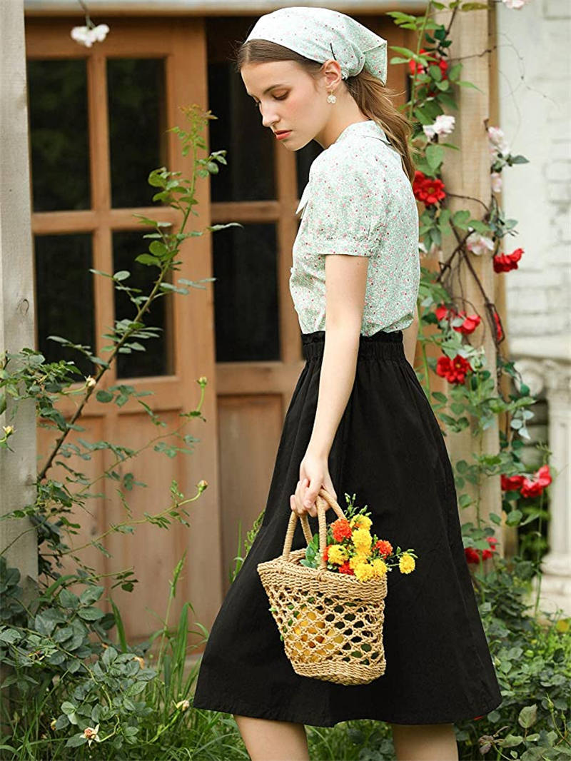 Vintage Peasant Style midi skirt 1 1
