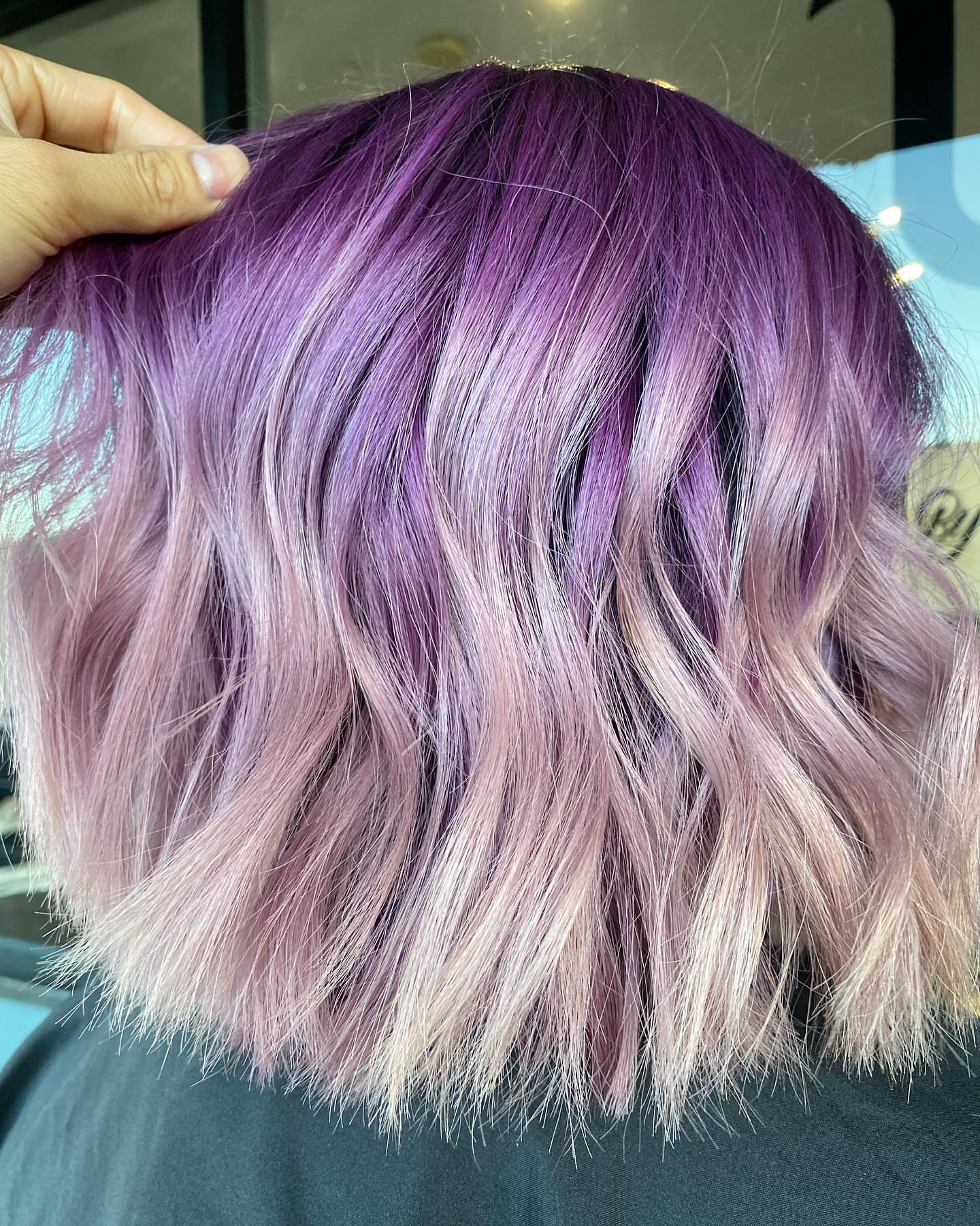 short purple ombre hair