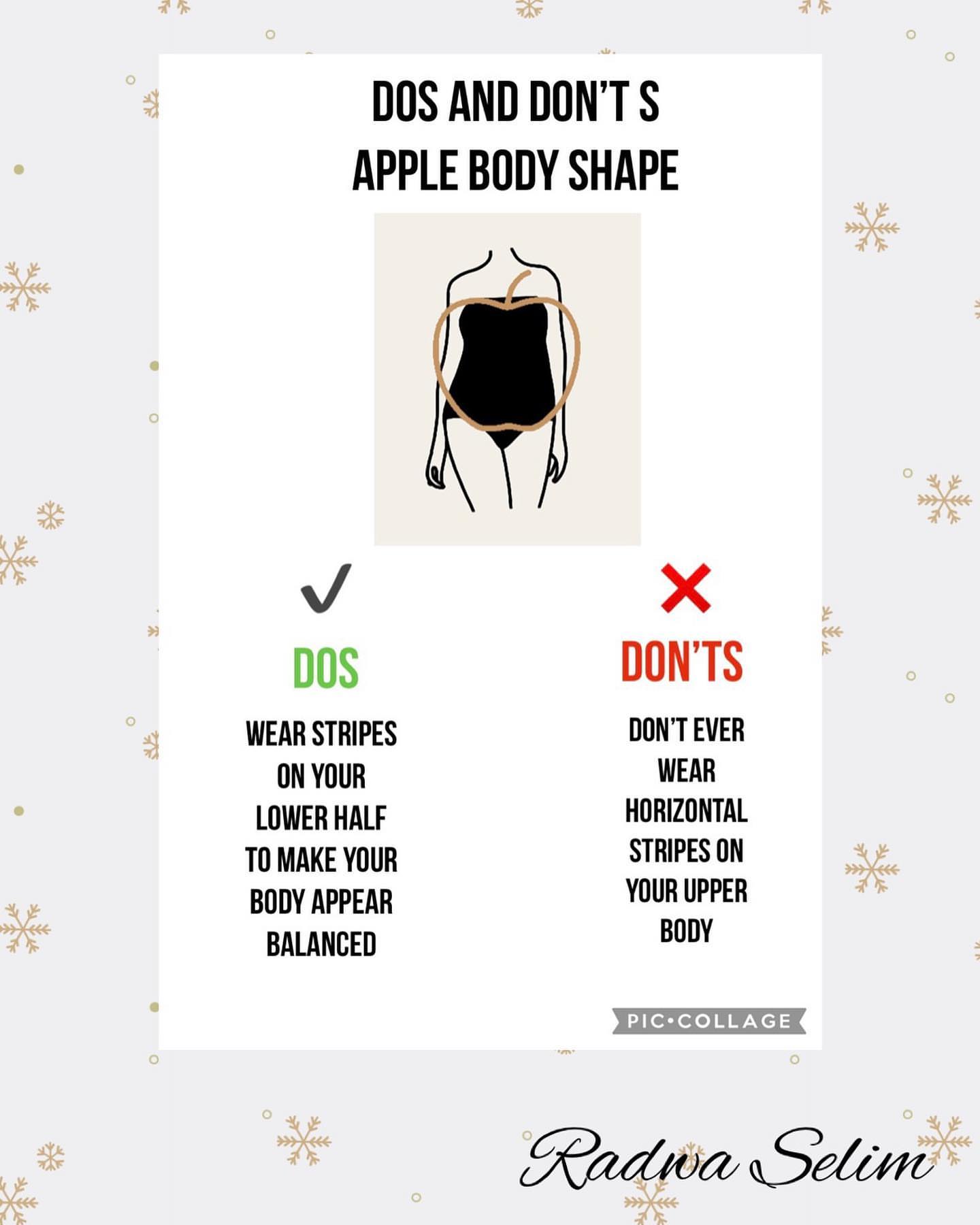What not to wear on an Apple Body Shape