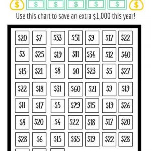 money saving chart