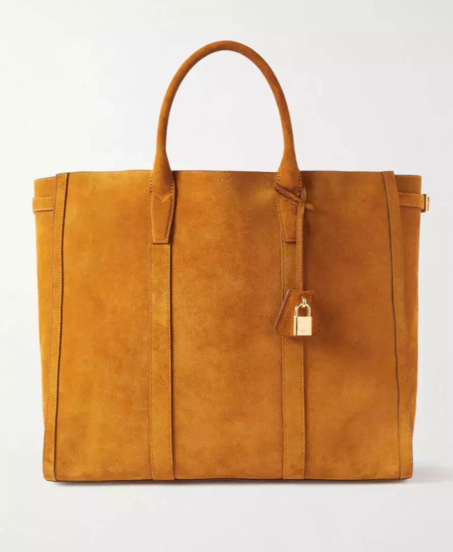CELINE HOMME Cabas Large Suede Tote Bag