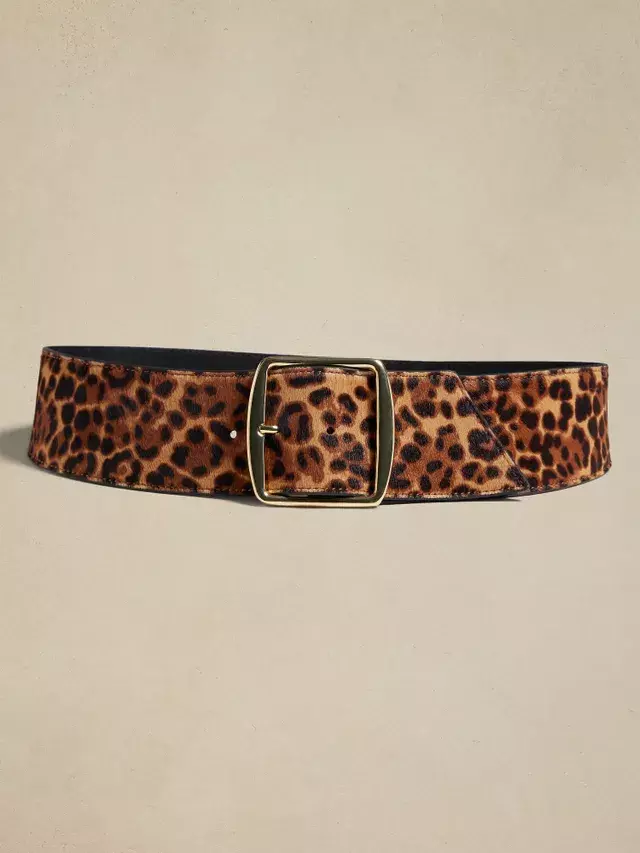 Banana Republic Baize Haircalf Leather Waist Belt