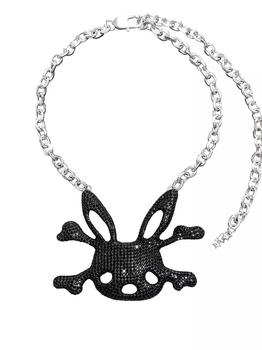 Cfierce Sparkle Rabbit Necklace