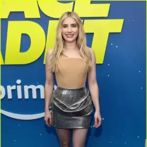 Emma Roberts Shines In Versace At Space Cadet Premiere