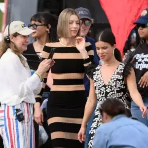 Jessica Biel's Striking Norma Kamali Midi Dress