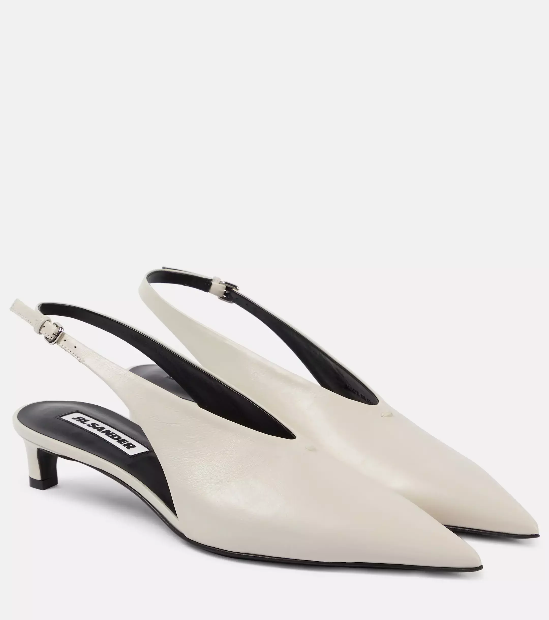 Jil Sander Leather Slingback Pumps
