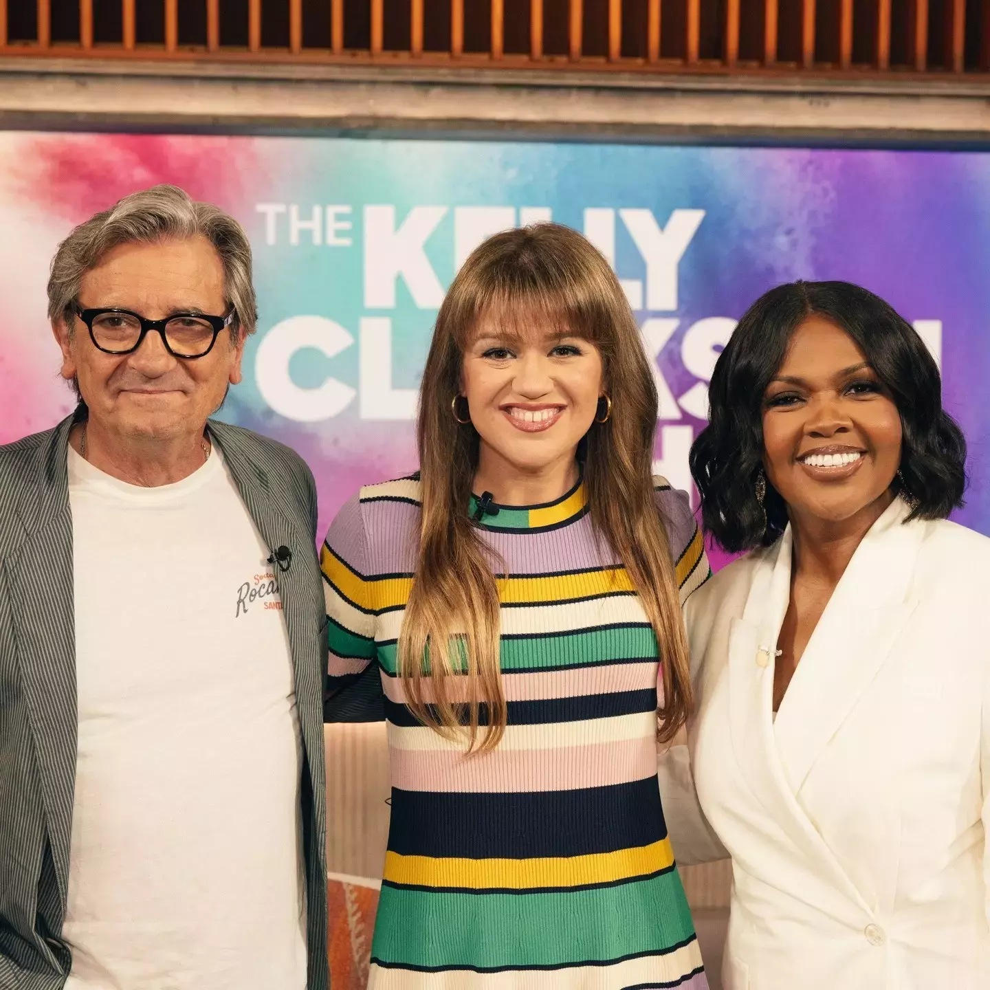 Kelly Clarkson Stripe Knit Dress 3