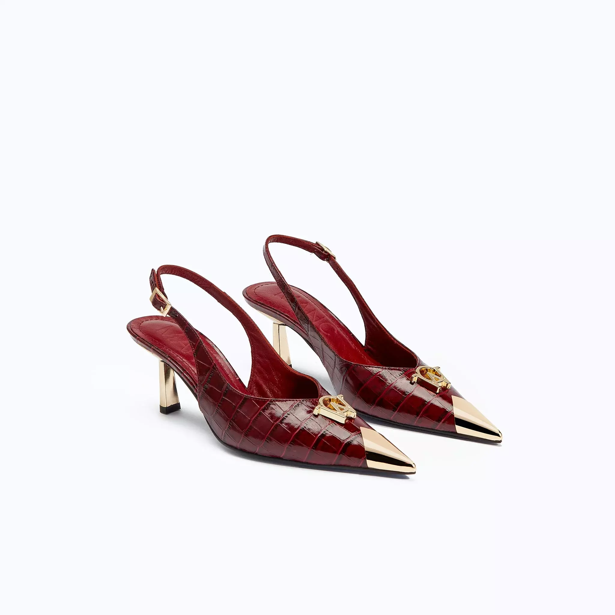 Manc Felicity Kitten in Merlot Croc