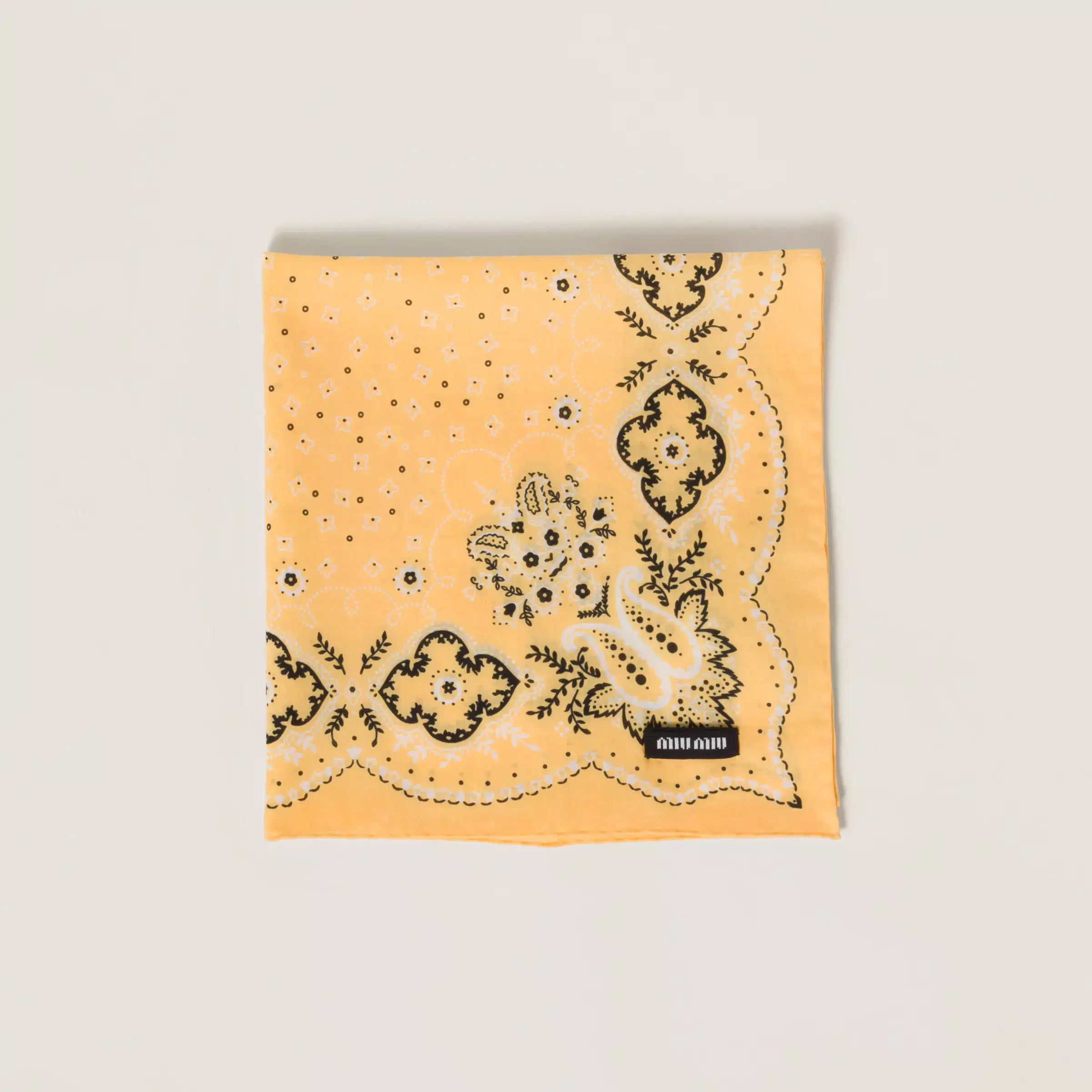 Miu Miu Printed Cotton Poplin Scarf