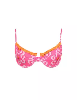 Not Your Barbie Ruffled Up Underwire Top