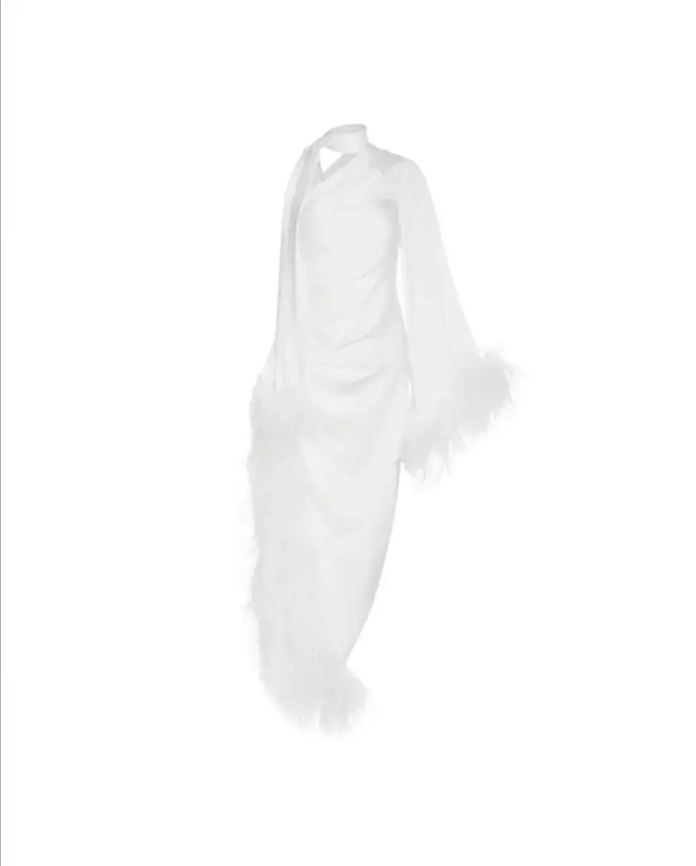 Patbo Feather Trim Oscar Dress