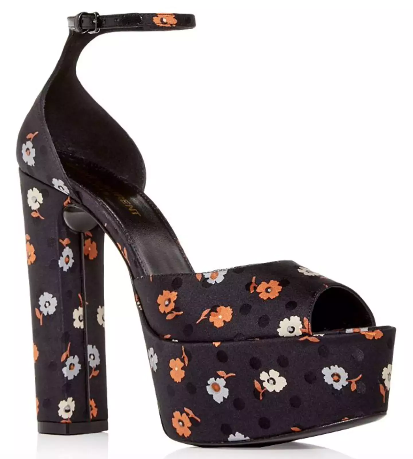 Saint Laurent Jodie Floral Platform Sandals