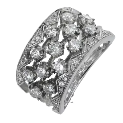 Simon G Right Hand Ring Ink Gold With Diamonds