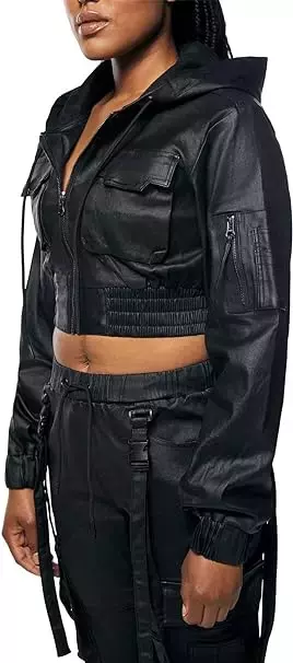 Smoke Rise Womens Casual Button Front Iris Cropped Jacket