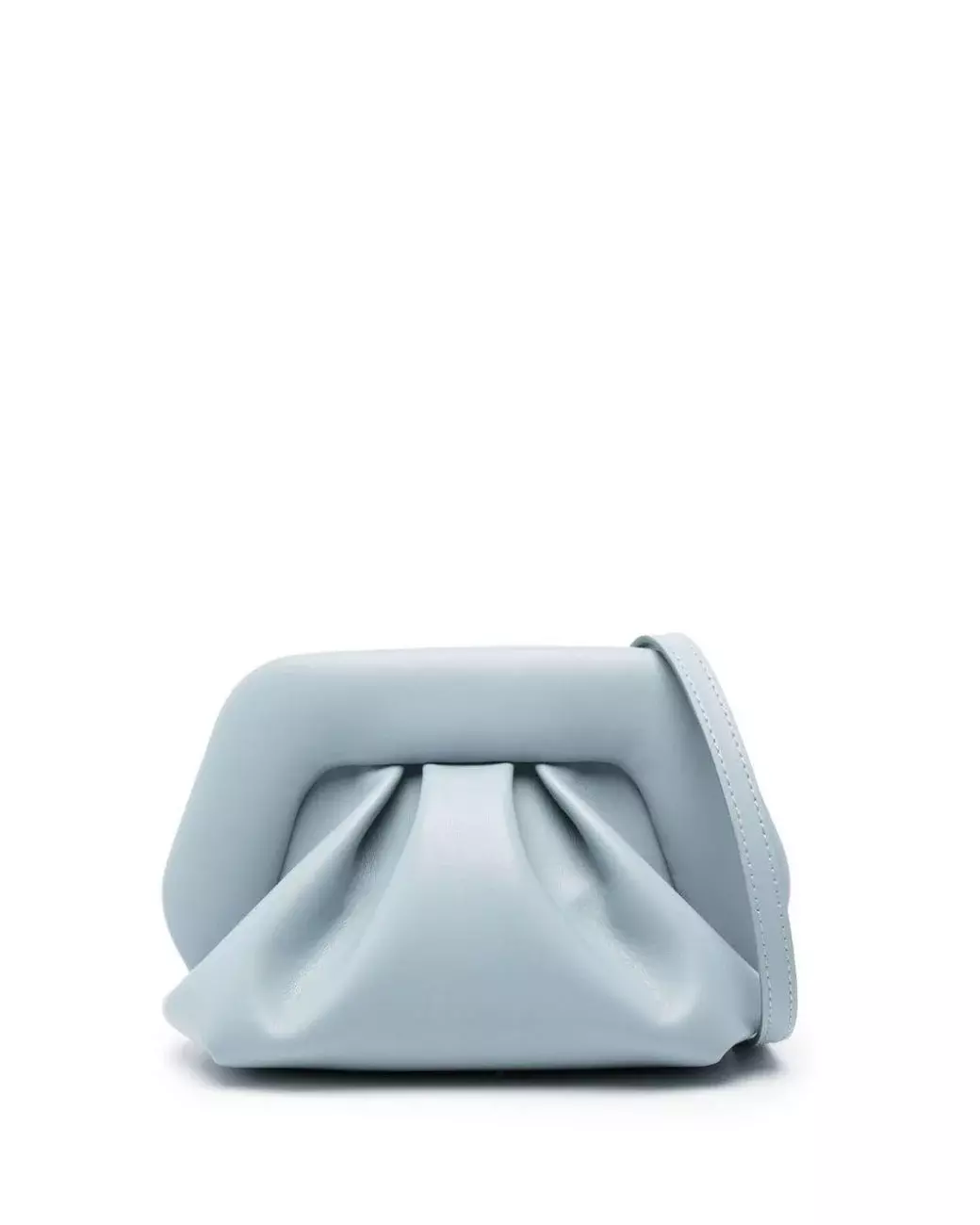 Themoire Light Blue Gea Pleated Clutch Bag
