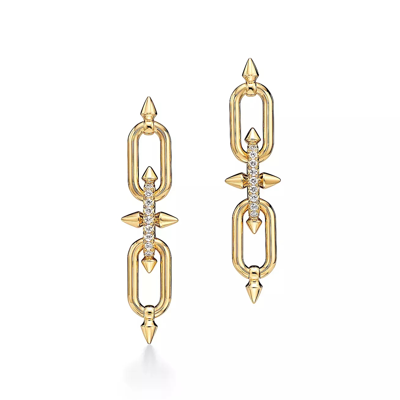 Tiffany Co. Titan by Pharrell Williams Earrings in Yellow Gold with Diamond