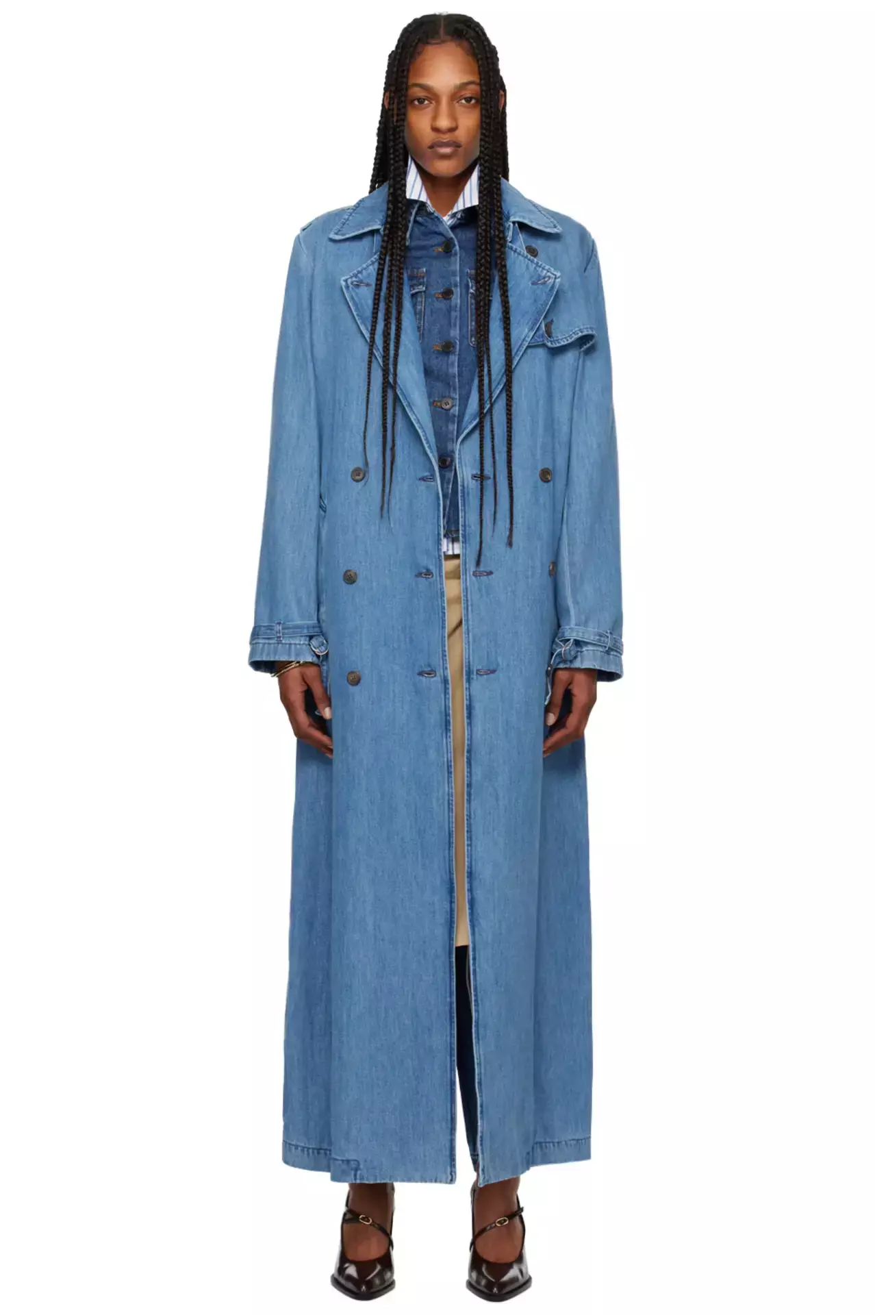 Dries Van Noten Belted Denim Coat