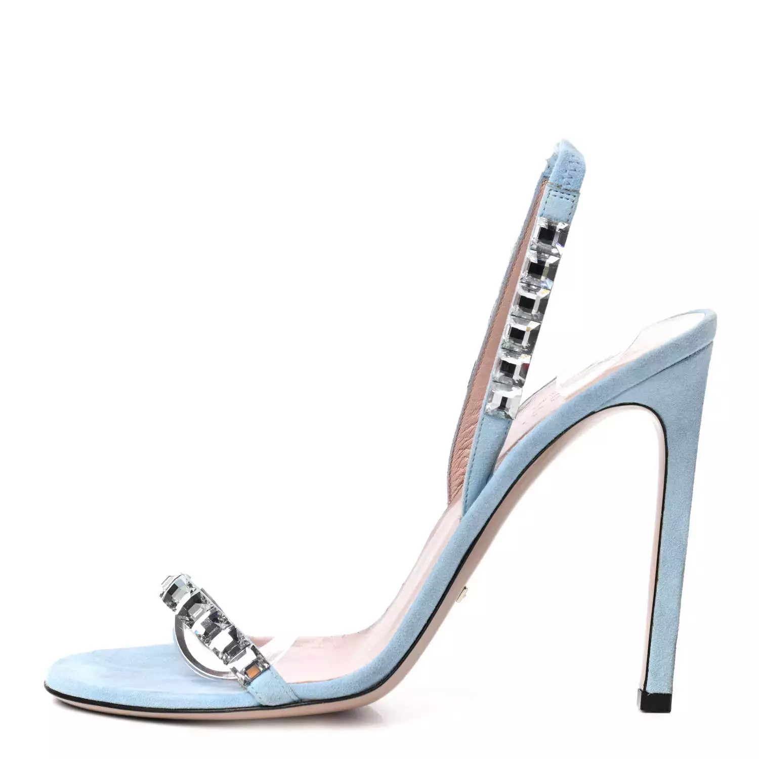 Gucci Mallory Crystal Embellished Suede Sandals