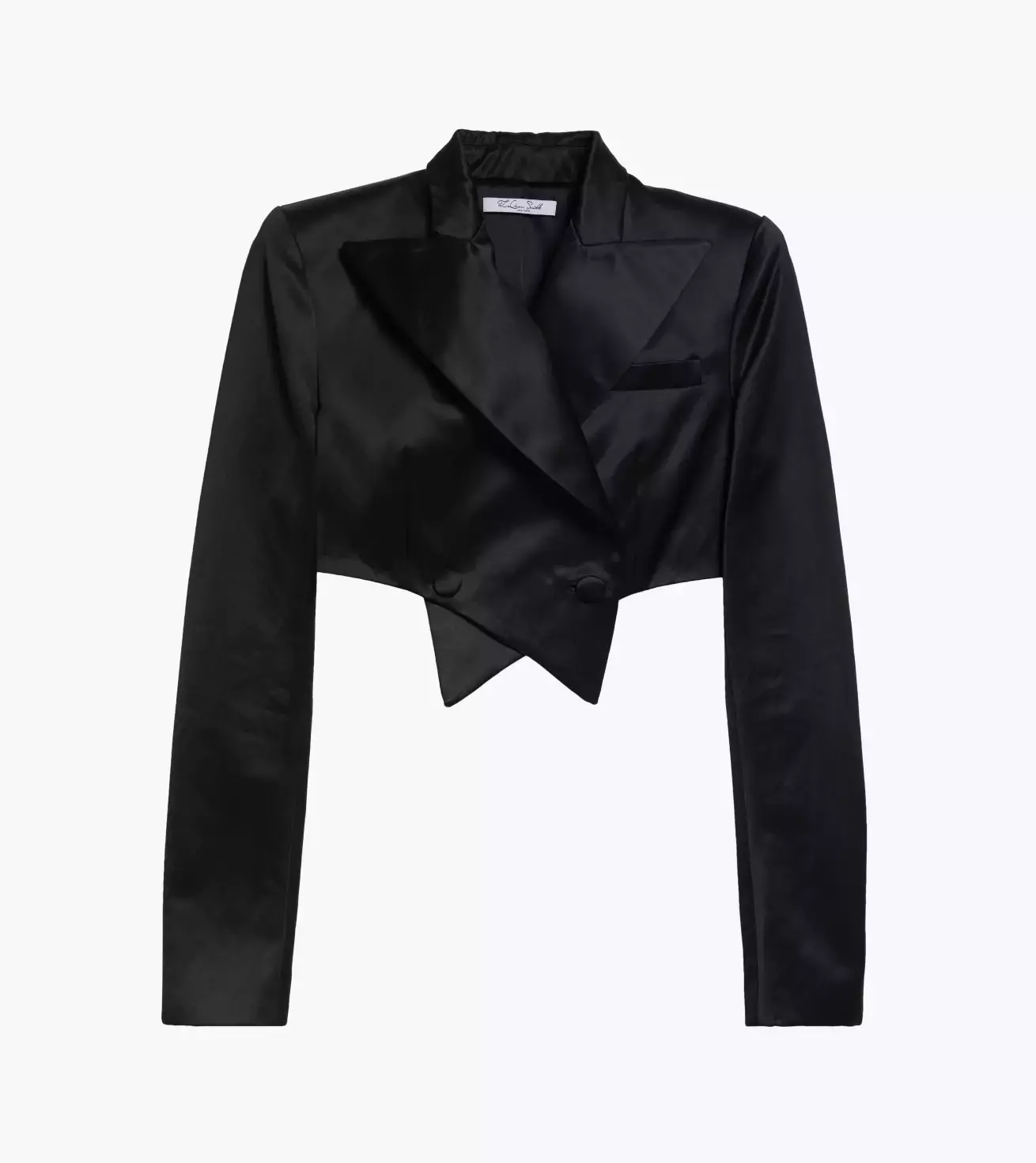 Laquan Smith Short Double Breasted Tuxedo Blazer