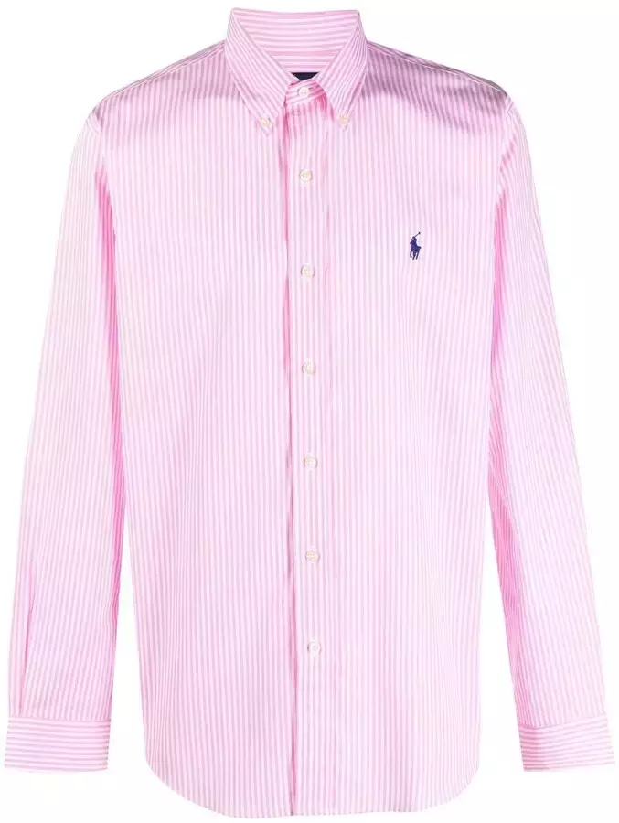 Polo Ralph Lauren Logo Embroidered Stripe Print Shirt