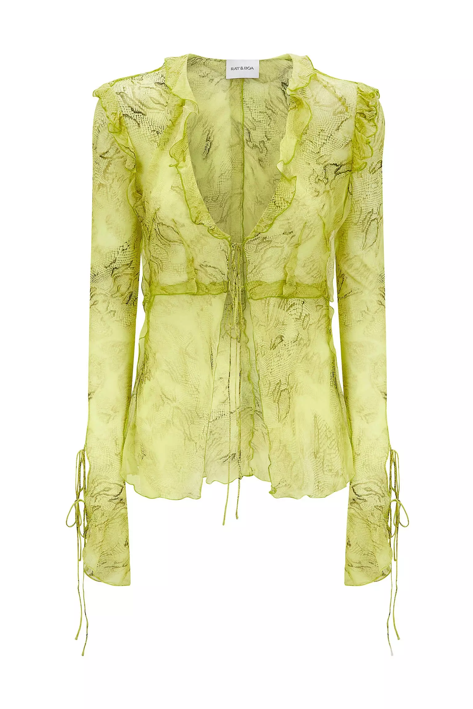 Rat Boa Cobra Blouse In Lime