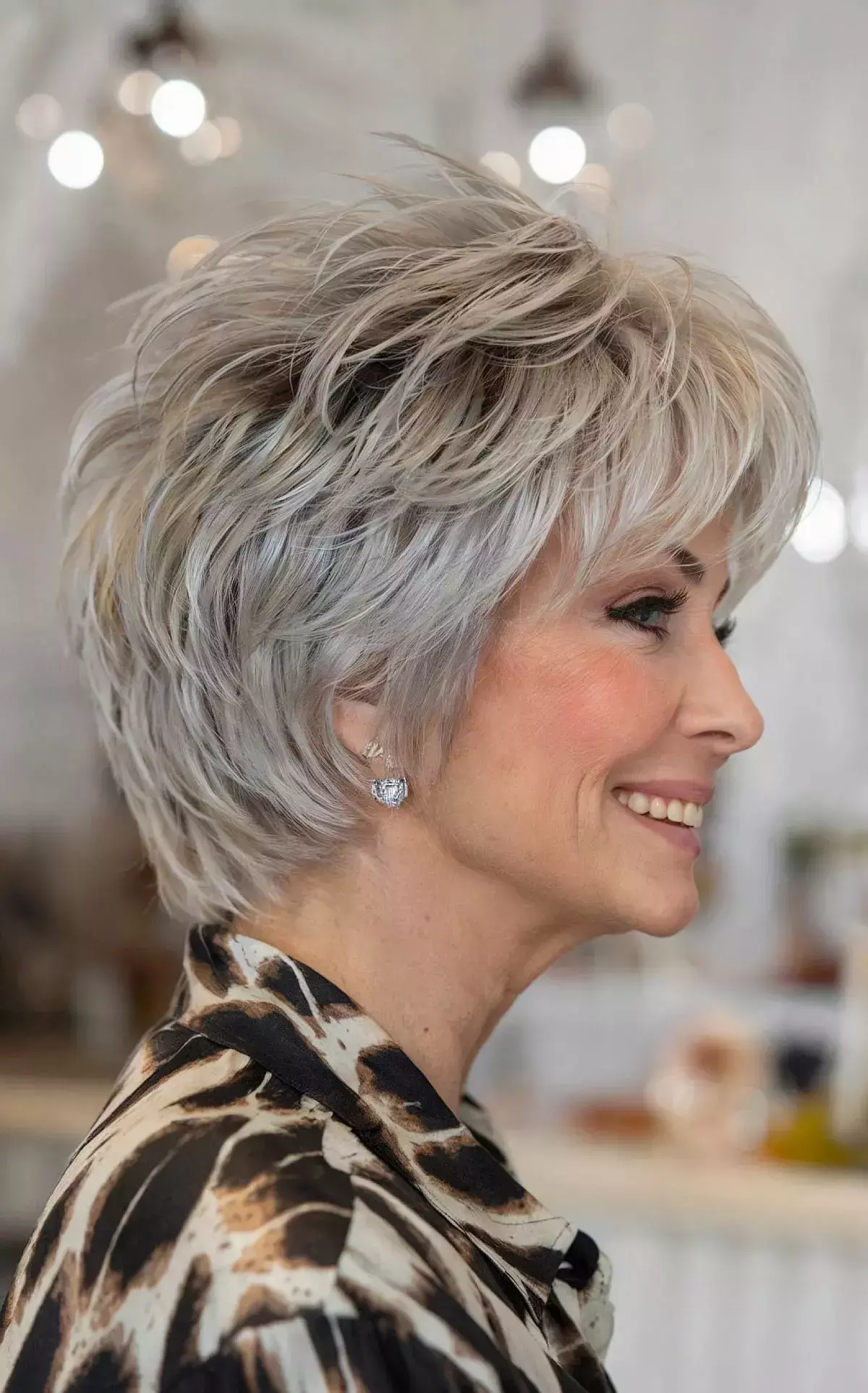 Light and Feathered Cut for women over 50