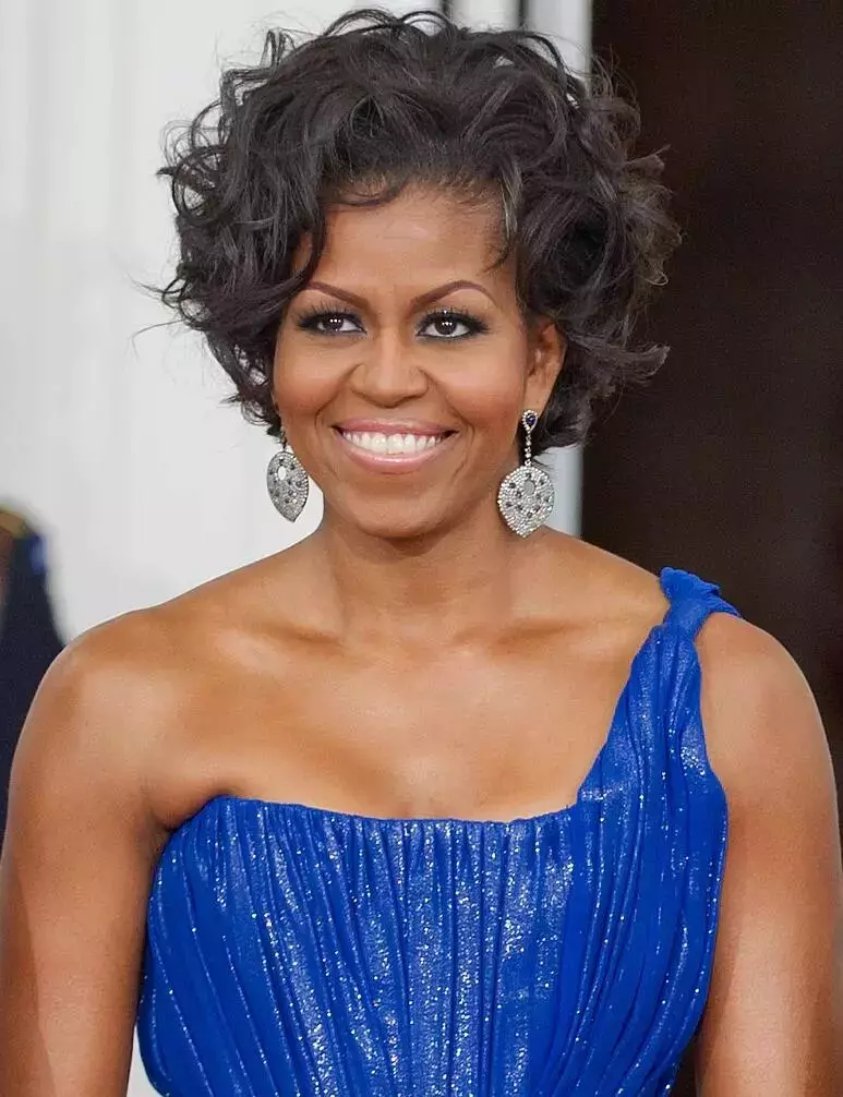Michelle Obama black curly bob cut for women over 50-112606034264